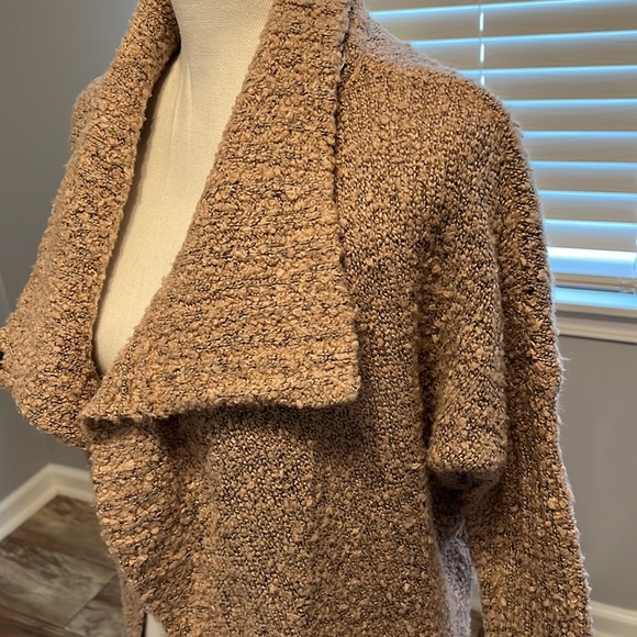 Design Lab mauve pink and black heather cardigan sweater with snap buttons - Picture 3 of 12